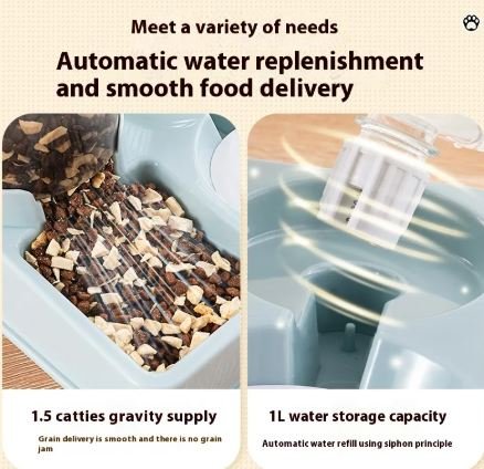 Automatic Pet Feeder – Food & Water – view 2