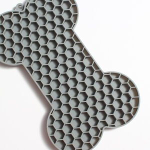Bone Silicone Slow Feeder Lick Mat